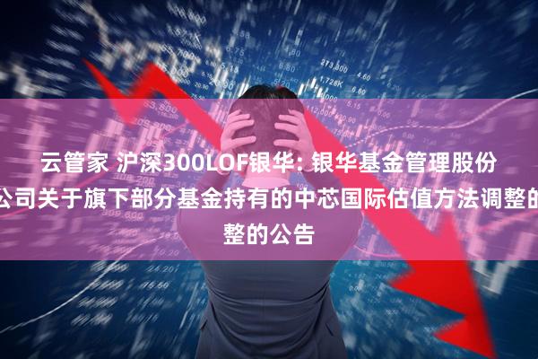云管家 沪深300LOF银华: 银华基金管理股份有限公司关于旗下部分基金持有的中芯国际估值方法调整的公告