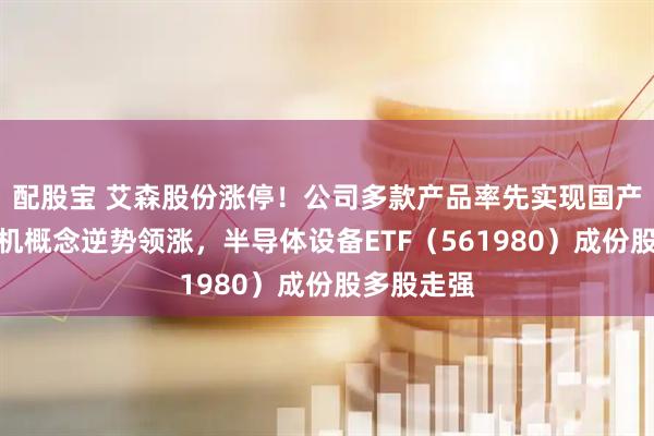 配股宝 艾森股份涨停！公司多款产品率先实现国产化，光刻机概念逆势领涨，半导体设备ETF（561980）成份股多股走强