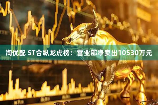 淘优配 ST合纵龙虎榜：营业部净卖出10530万元