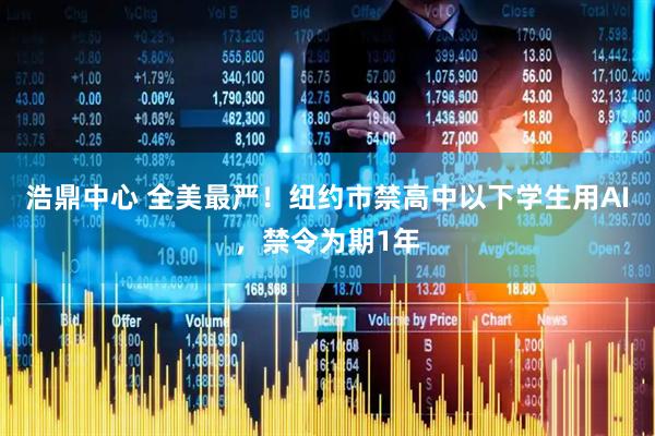 浩鼎中心 全美最严！纽约市禁高中以下学生用AI，禁令为期1年